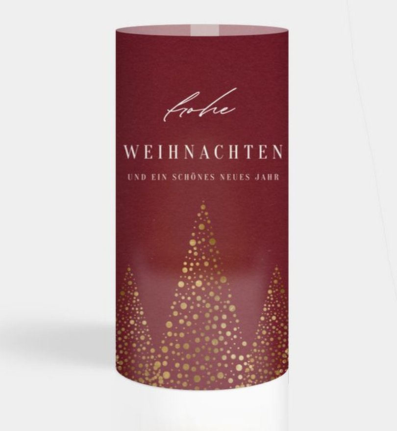 Windlichtkarte Geschäftlich Tannenzauber