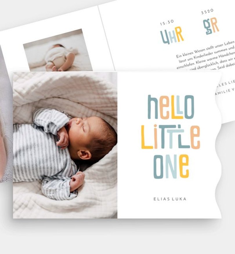 Geburtsanzeige Geburt Little Hello