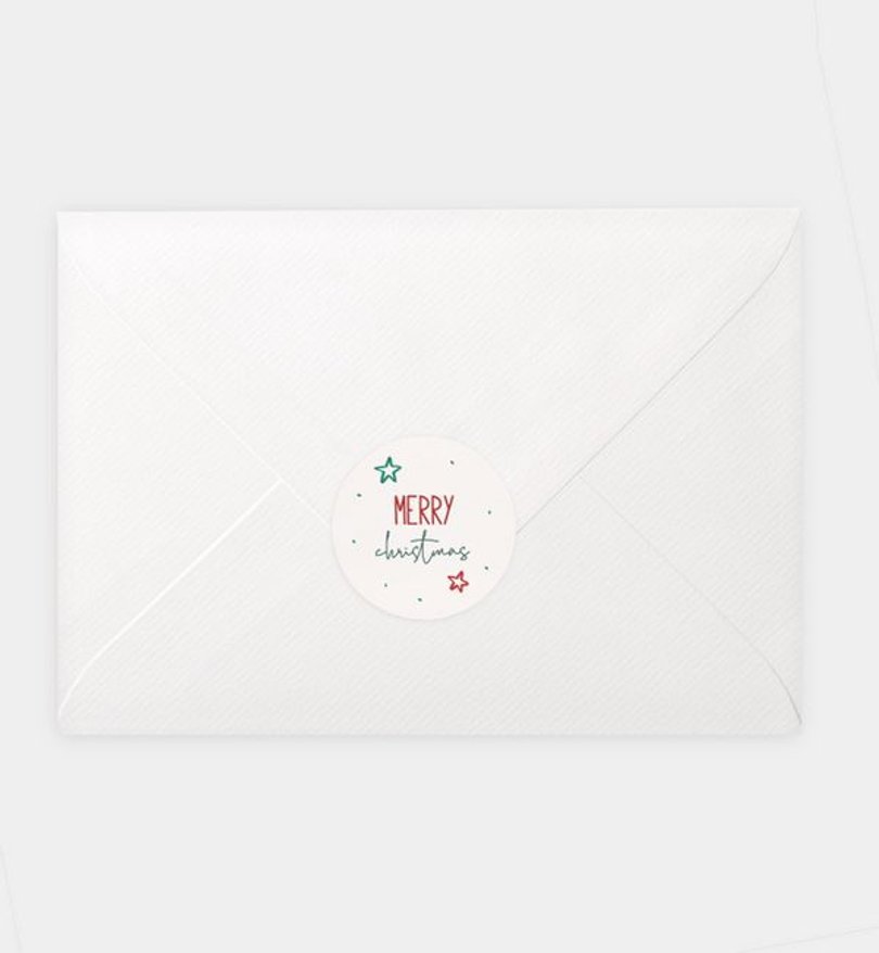Siegelsticker Weihnachten Handmade Christmas