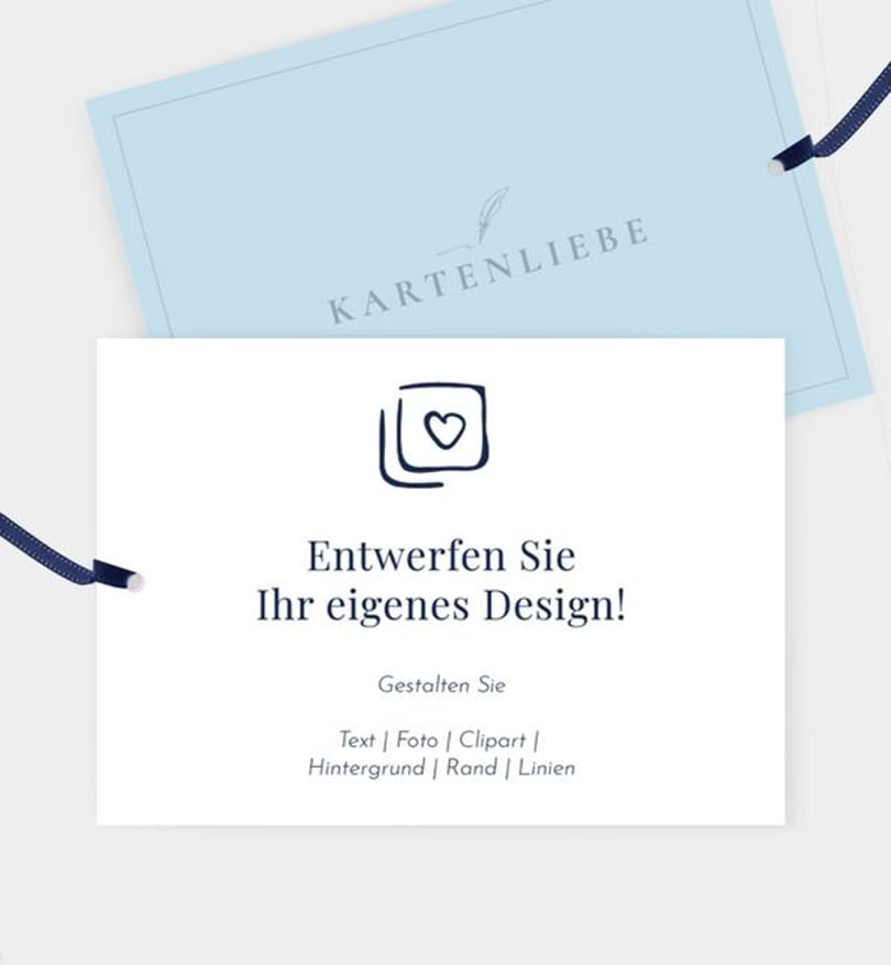 Ballonkarte Taufe Blanko Design