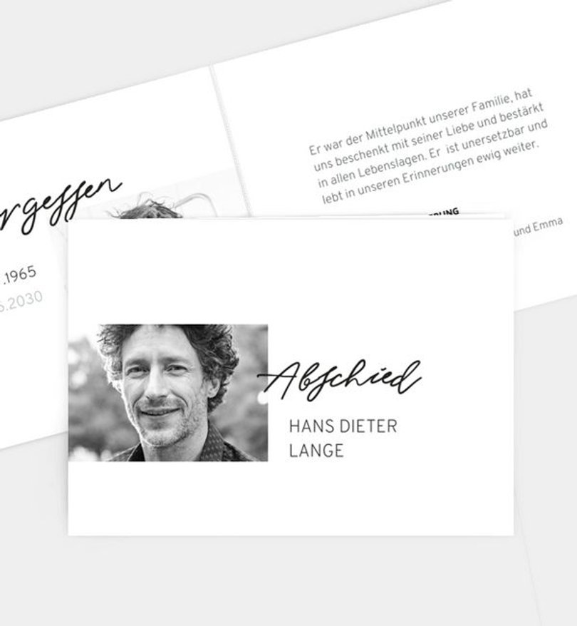 Trauerkarte Trauer Adieu