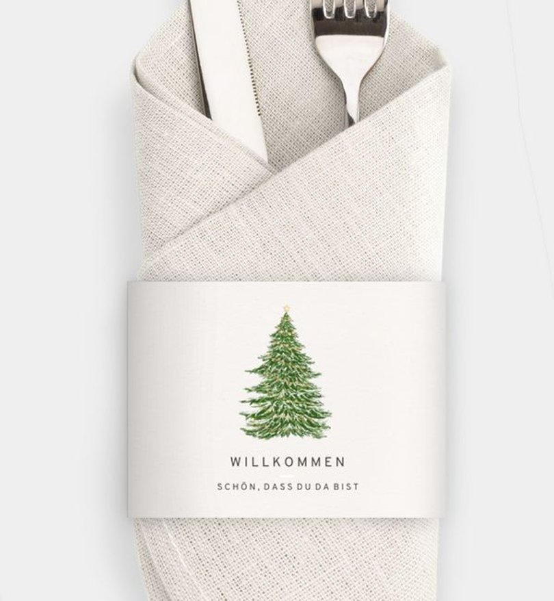 Besteck Servietten-Zubehör Weihnachten Weihnachtsbaum
