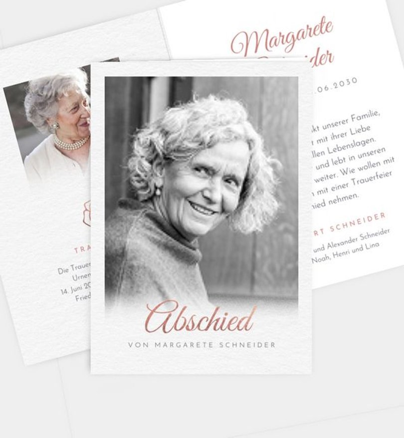 Trauerkarte Trauer Lebewohl