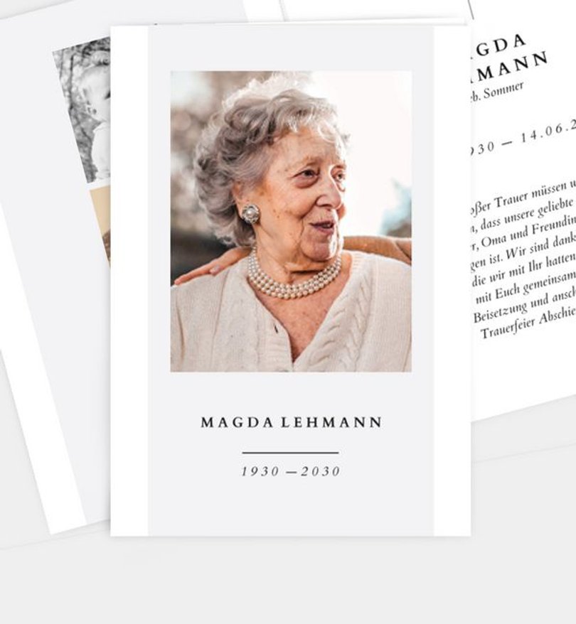 Trauerkarte Trauer Minimalistisch