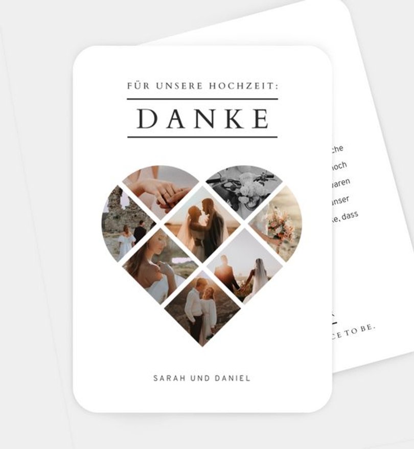 Dankeskarte Hochzeit Happy Together