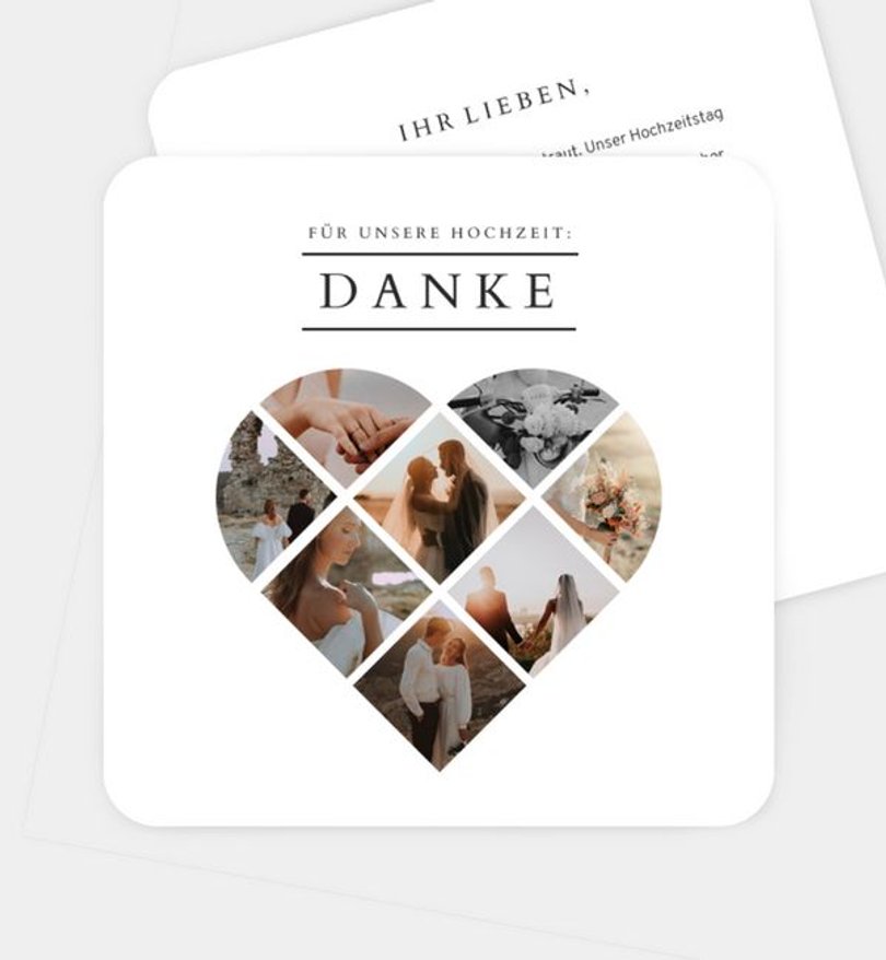 Dankeskarte Hochzeit Happy Together