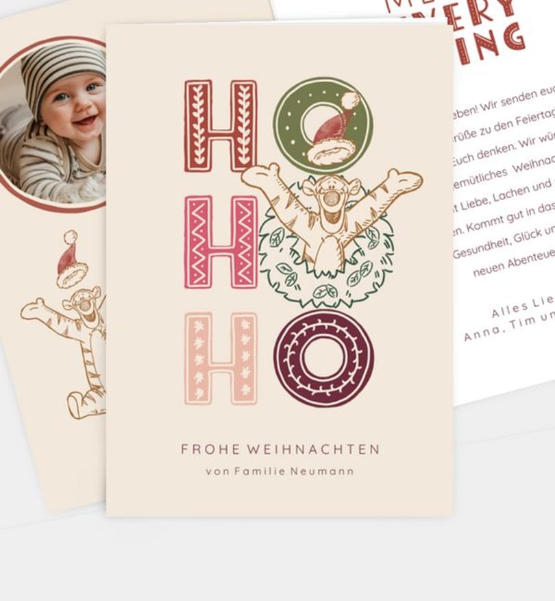 Weihnachtskarte Weihnachten/Privat Winnie Puuh · Merry Everything