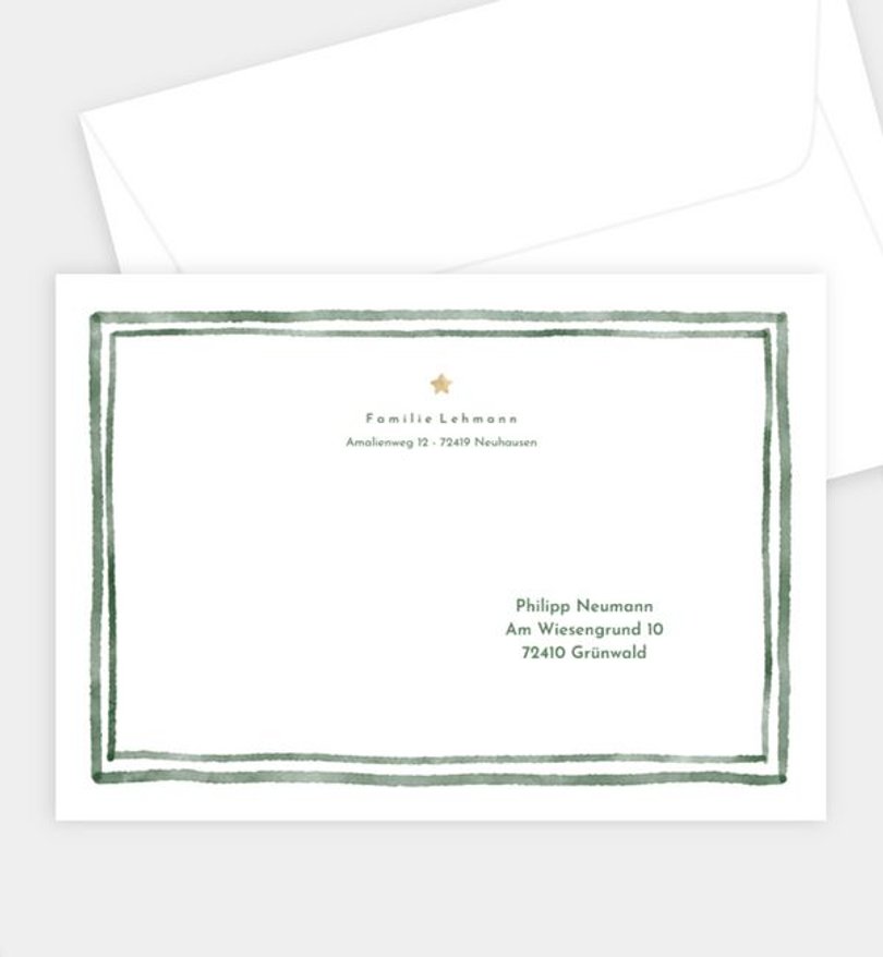 Briefumschlag Weihnachten Painted Frame