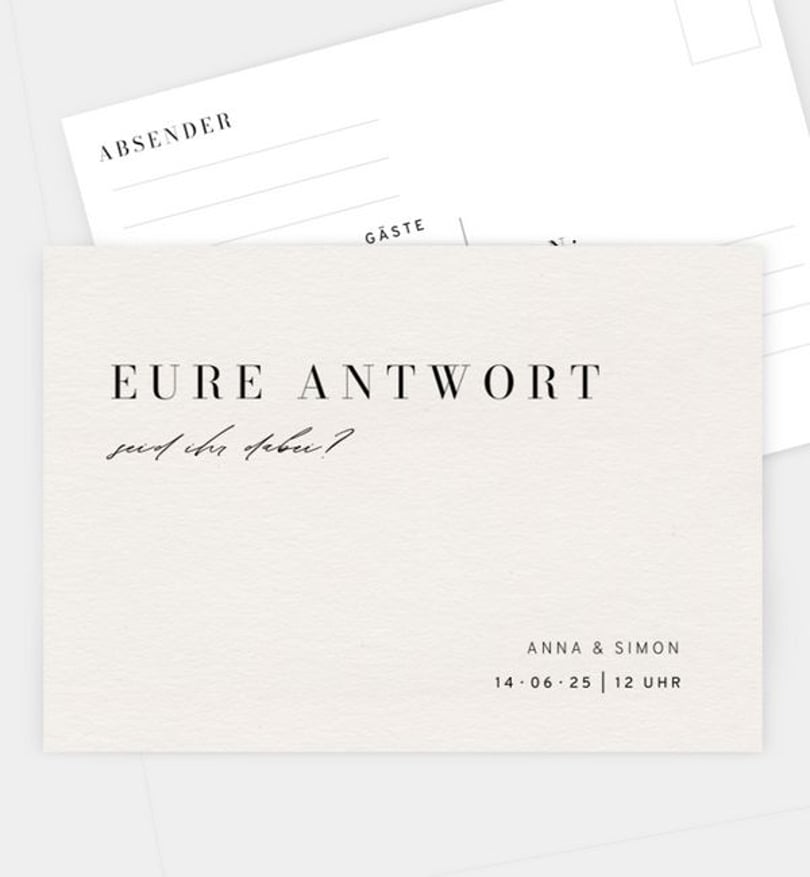 Antwortkarte Hochzeit Ease