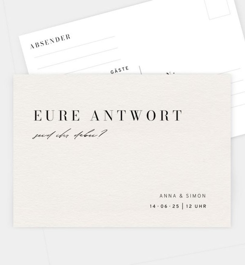 Antwortkarte Hochzeit Ease