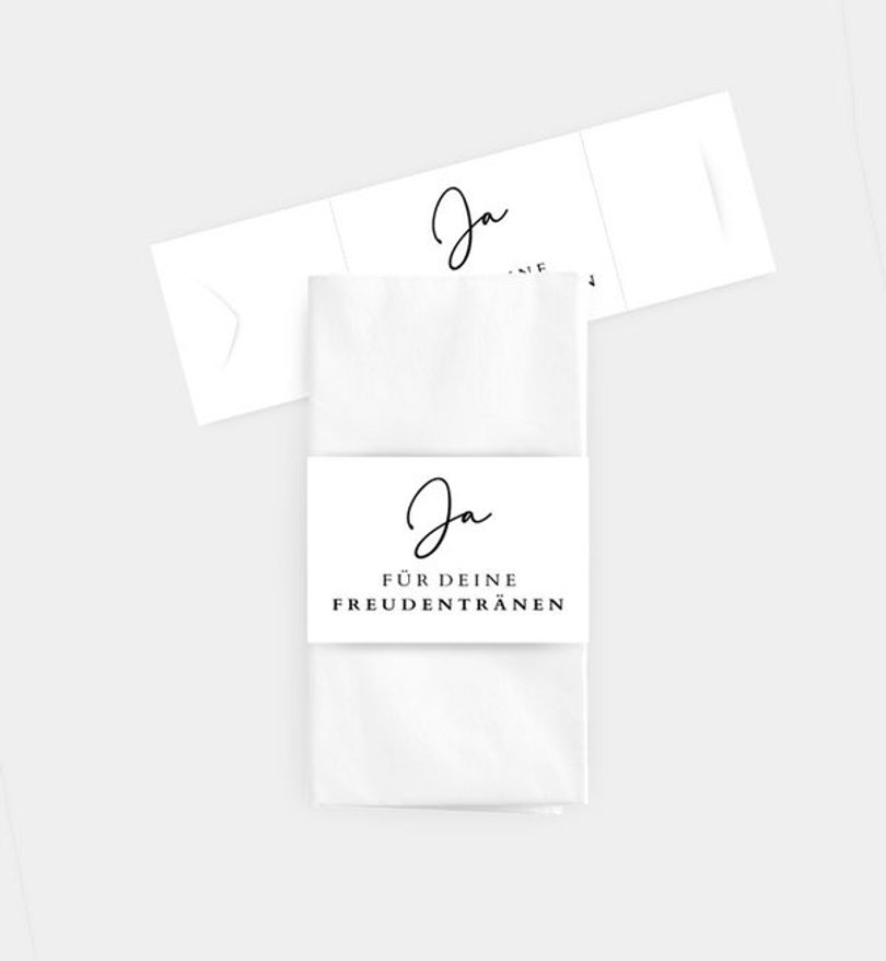 Taschentücher Banderole Hochzeit Liebesglück