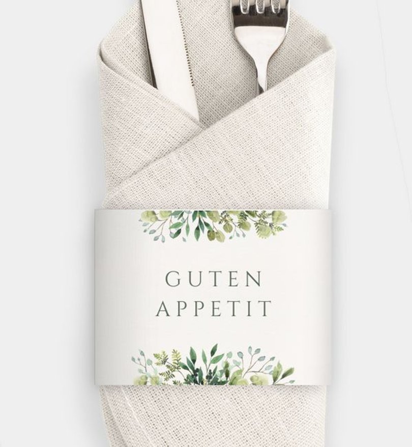 Besteck Servietten-Zubehör Hochzeit Elegant Bouquet