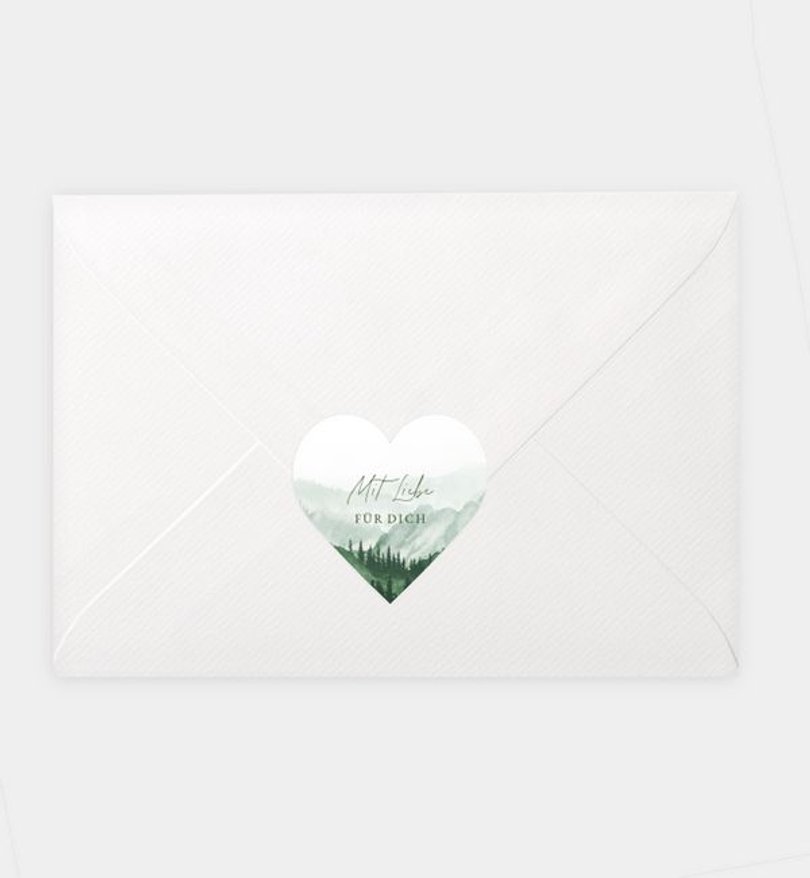 Siegelsticker Hochzeit Bosque