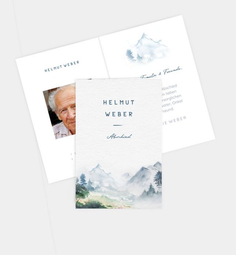 Sterbebilder Trauer Berge