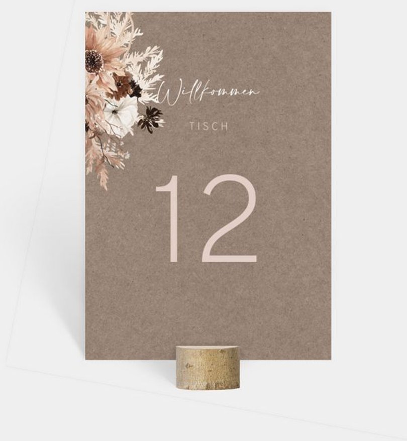 Tischnummer Hochzeit Precious Yes