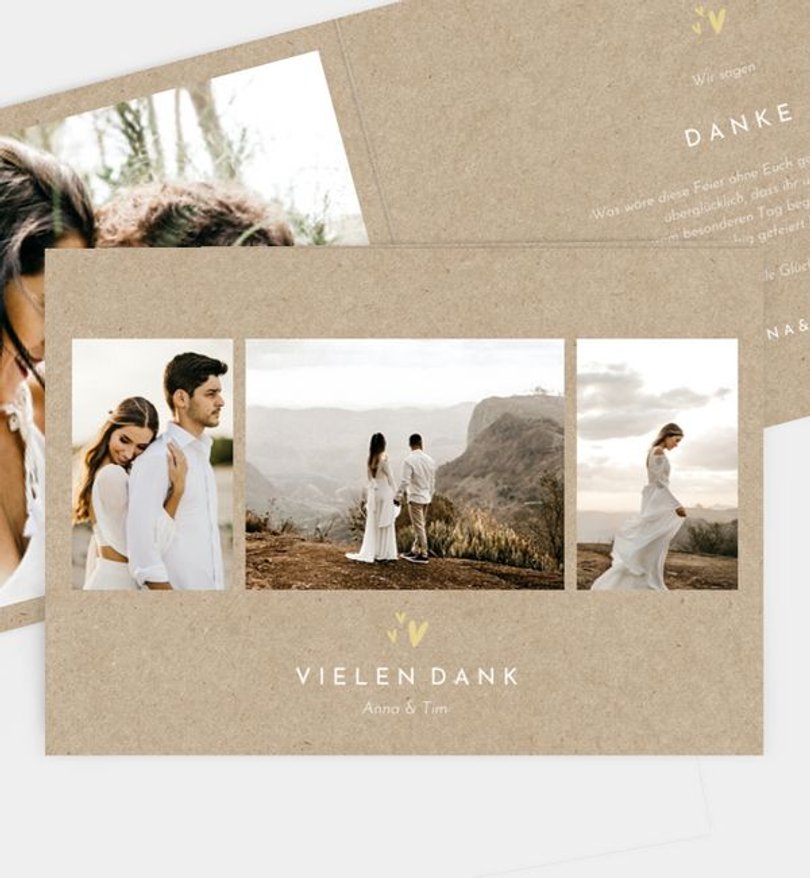 Dankeskarte Hochzeit Classic Moment · Vintage