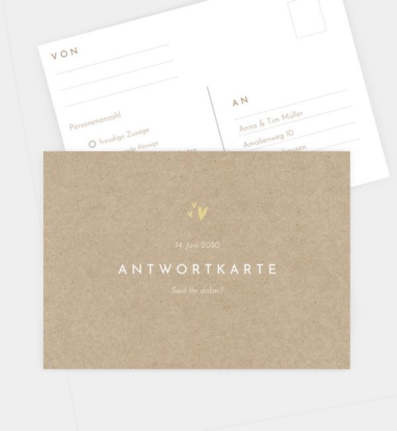 Antwortkarte Hochzeit Classic Moment · Vintage
