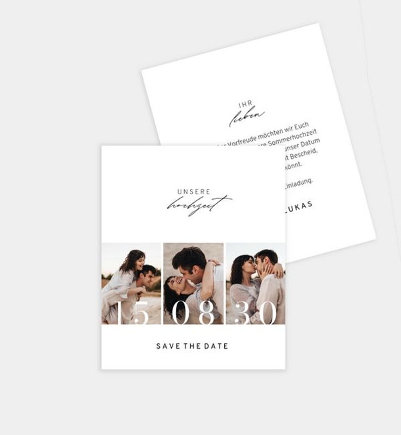 Save-The-Date Karte Hochzeit Connection