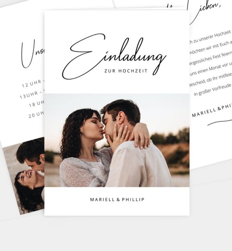 Einladungskarte Hochzeit Clean Elegance