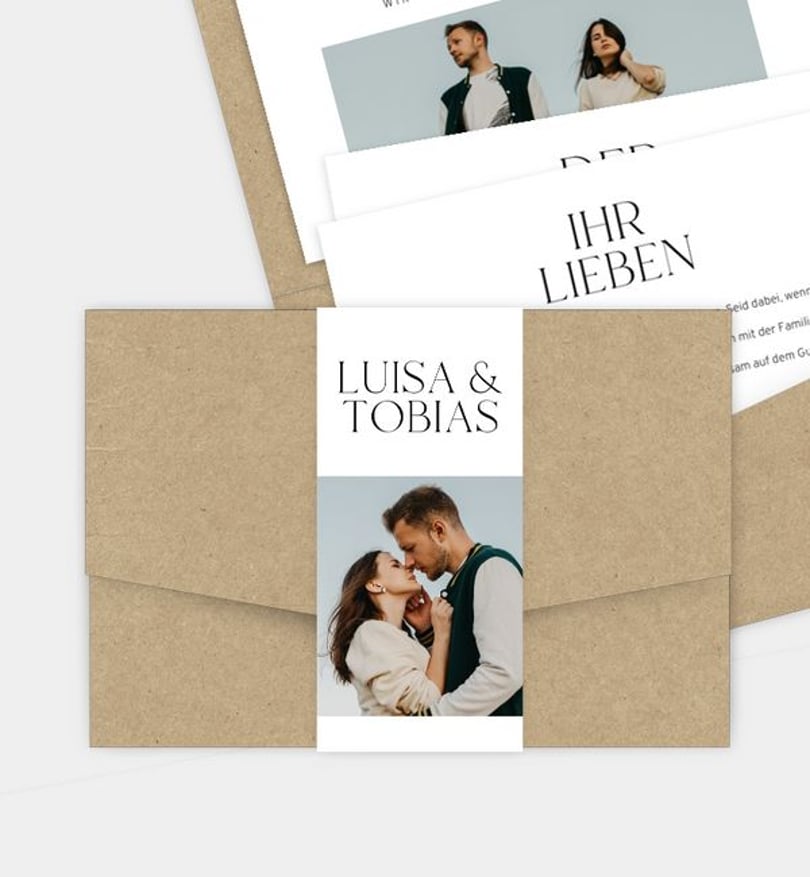 Einladungskarte Hochzeit Herzglück