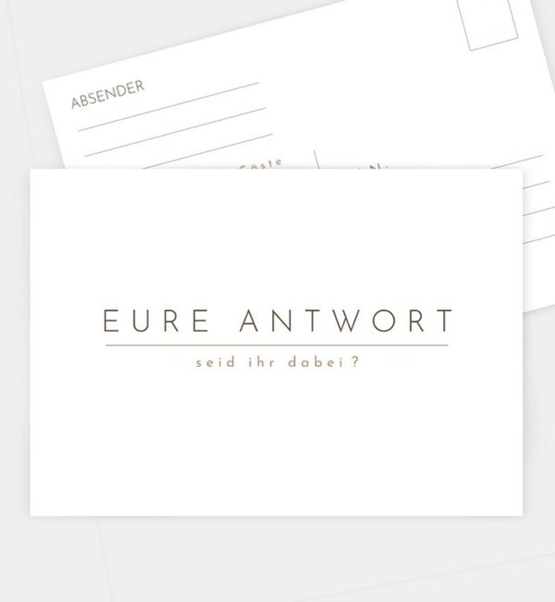 Antwortkarte Hochzeit Semplice