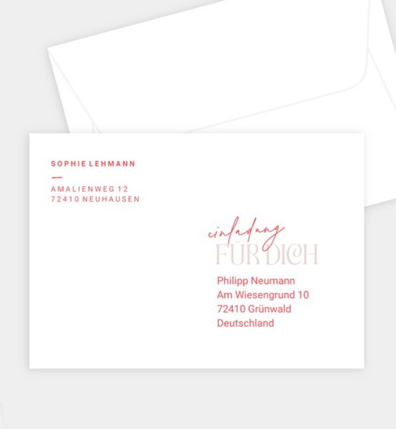 Briefumschlag Hochzeit Dip Dye