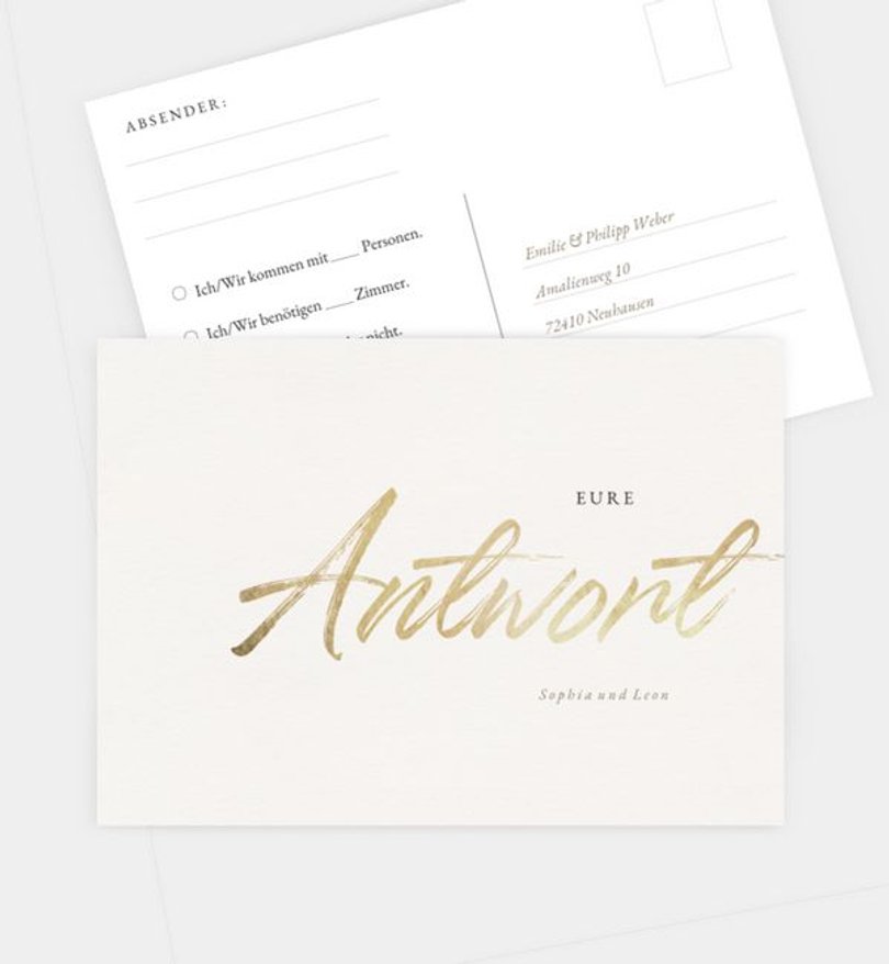 Antwortkarte Hochzeit Easy