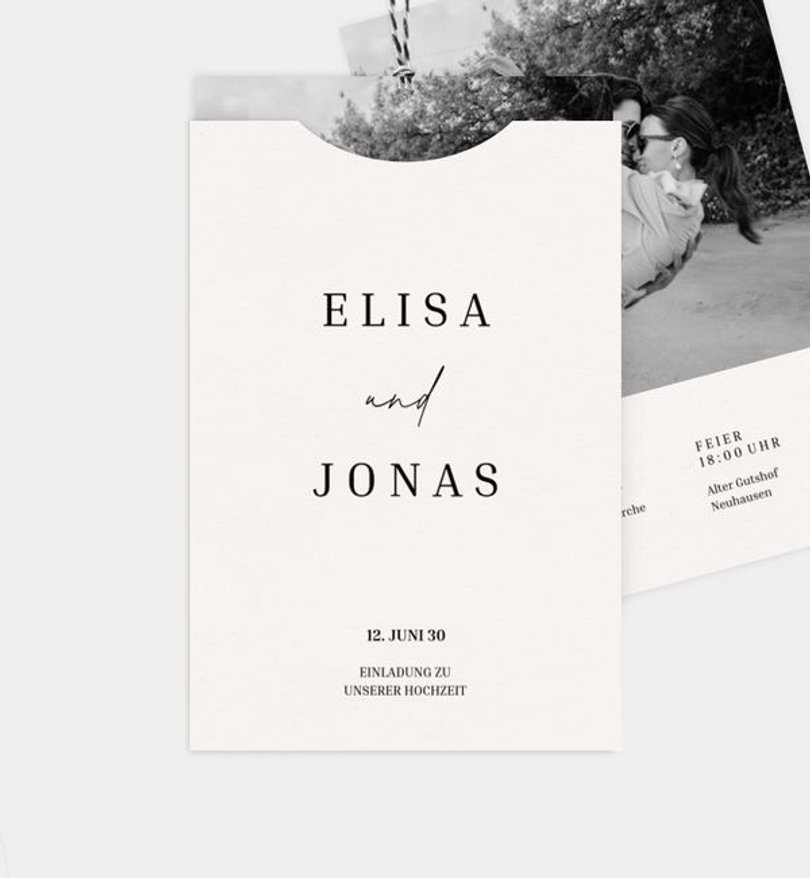 Einladungskarte Hochzeit Minimal Grace