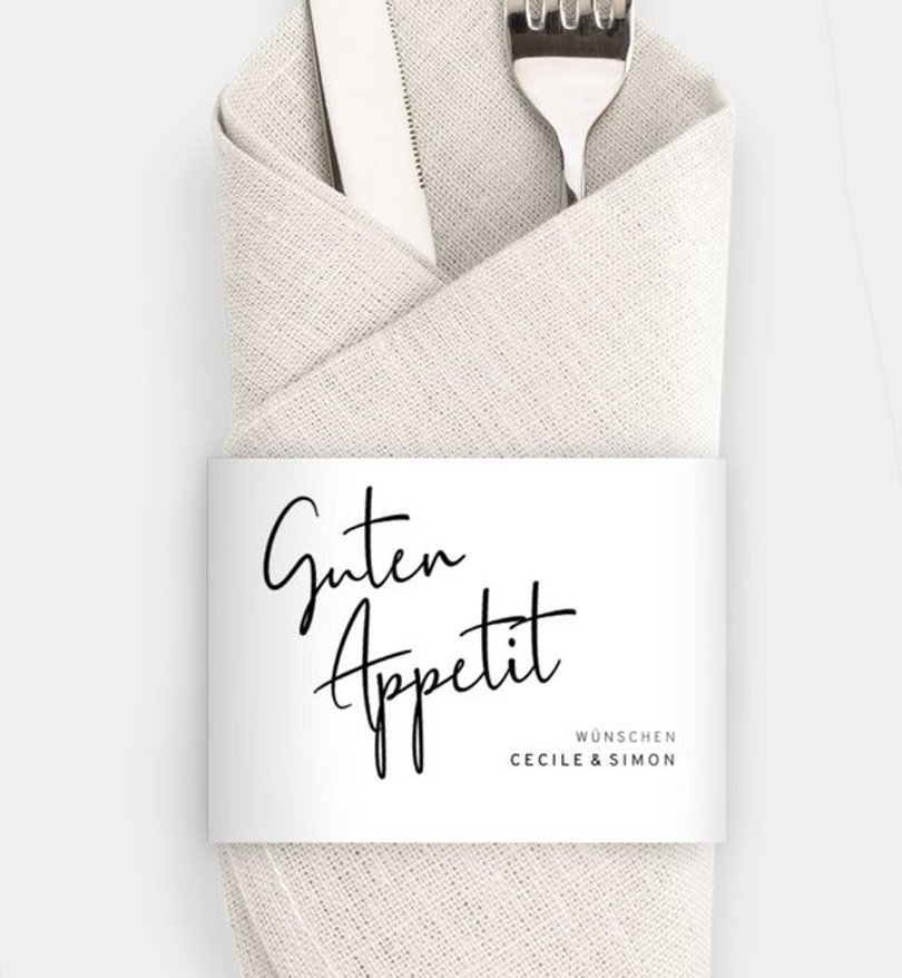 Besteck Servietten-Zubehör Hochzeit Only Us