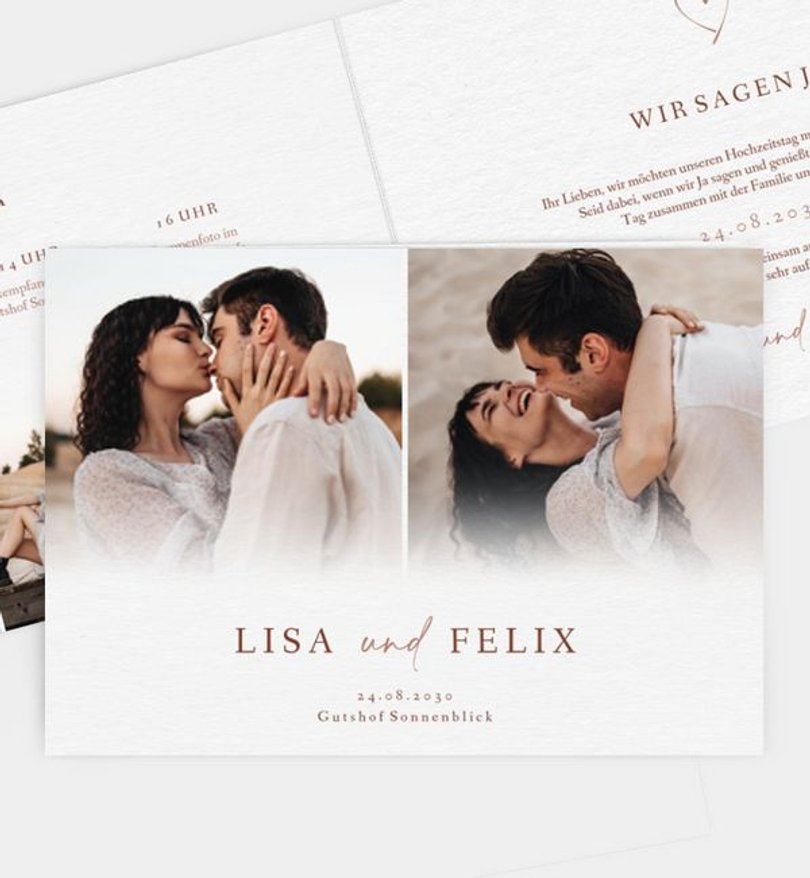 Einladungskarte Hochzeit Our Romance