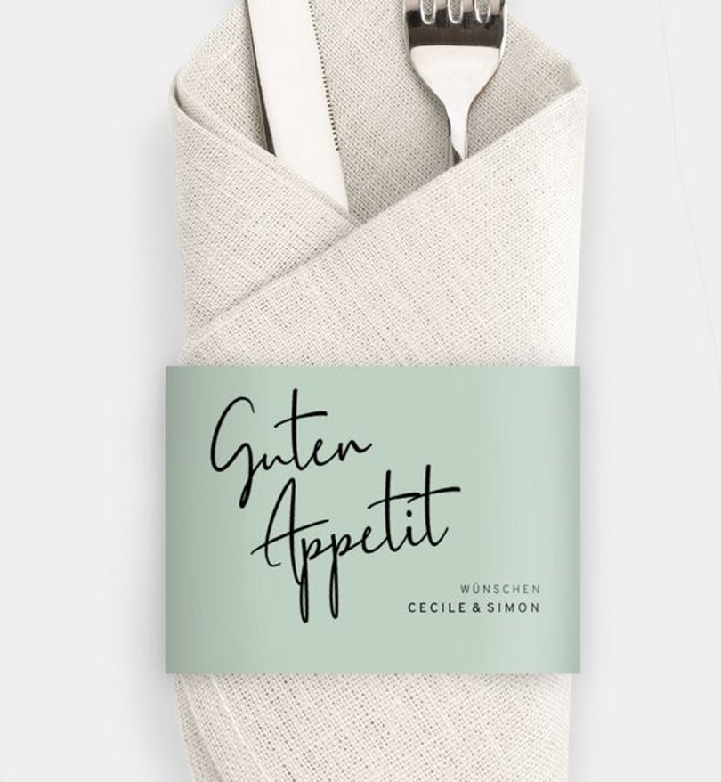 Besteck Servietten-Zubehör Hochzeit Only Us