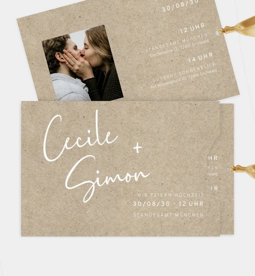 Einladungskarte Hochzeit Only Us