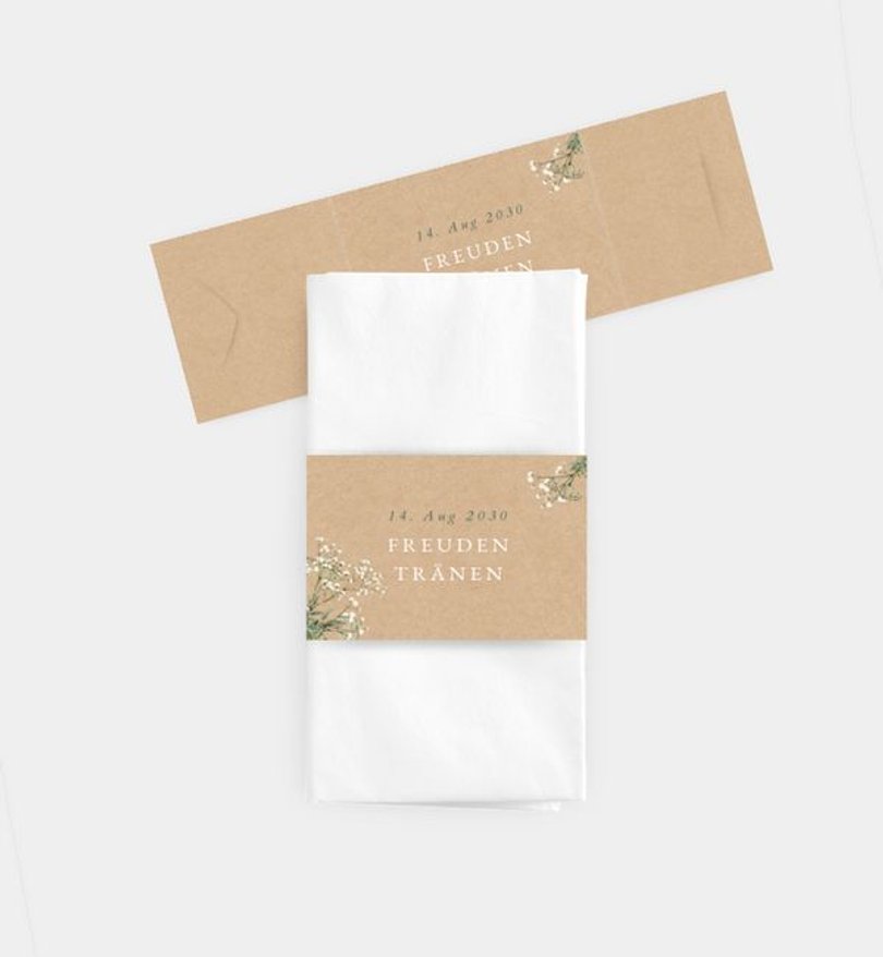 Taschentücher Banderole Hochzeit Zarter Ausdruck · Vintage