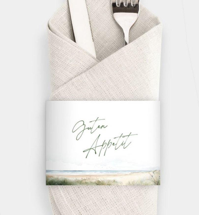 Besteck Servietten-Zubehör Hochzeit Nordseeblick