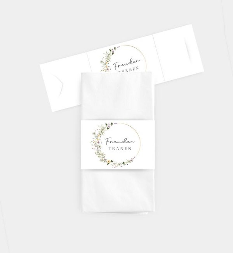 Taschentücher Banderole Hochzeit Grow Together