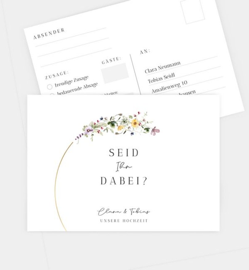 Antwortkarte Hochzeit Grow Together