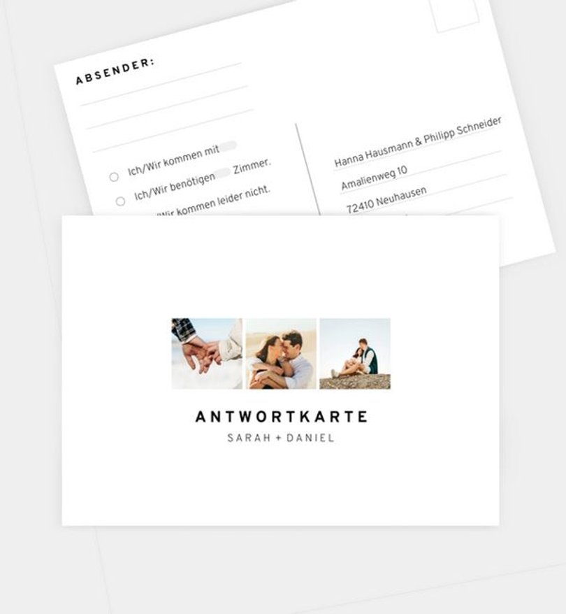 Antwortkarte Hochzeit Amour