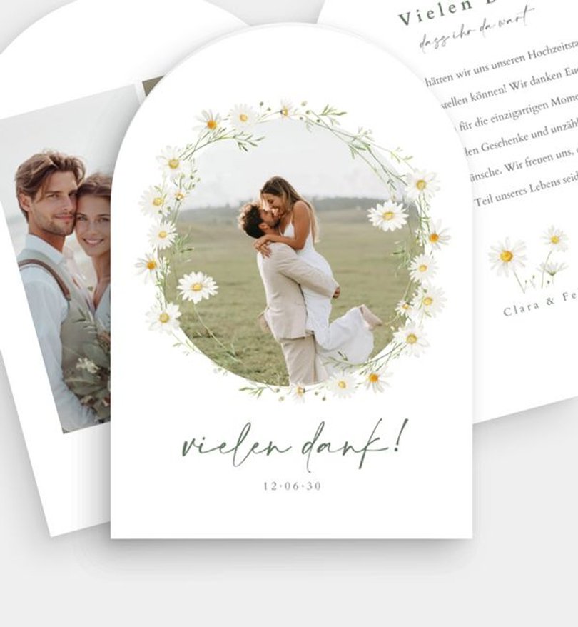 Dankeskarte Hochzeit Daisy Dreams