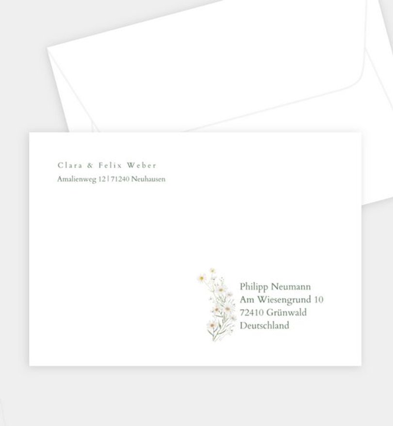 Briefumschlag Hochzeit Daisy Dreams