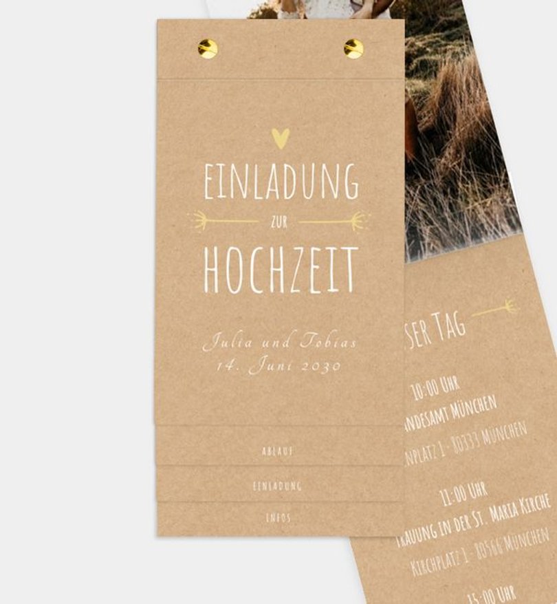 Einladungskarte Hochzeit Vintage Love