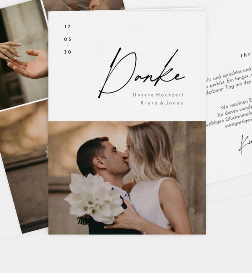Dankeskarte Hochzeit The Promise
