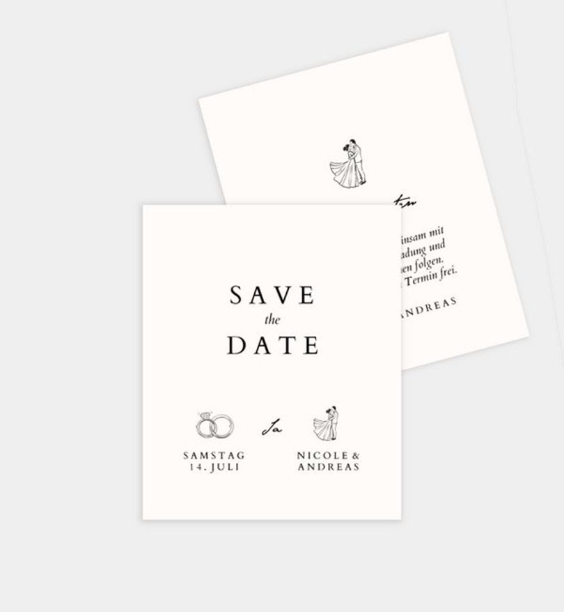 Save-The-Date Karte Hochzeit Pure Liebe