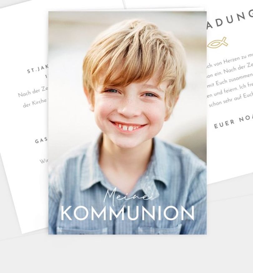 Einladungskarte Kommunion Edles Fest
