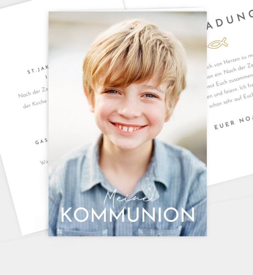 Einladungskarte Kommunion Edles Fest