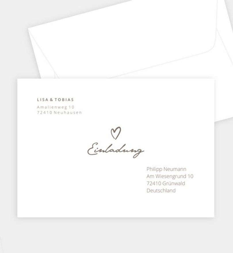 Briefumschlag Hochzeit Our Love