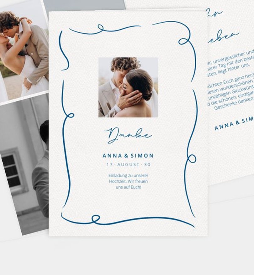 Dankeskarte Hochzeit Italian Summer