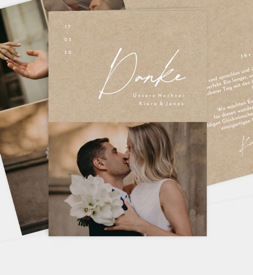 Dankeskarte Hochzeit The Promise