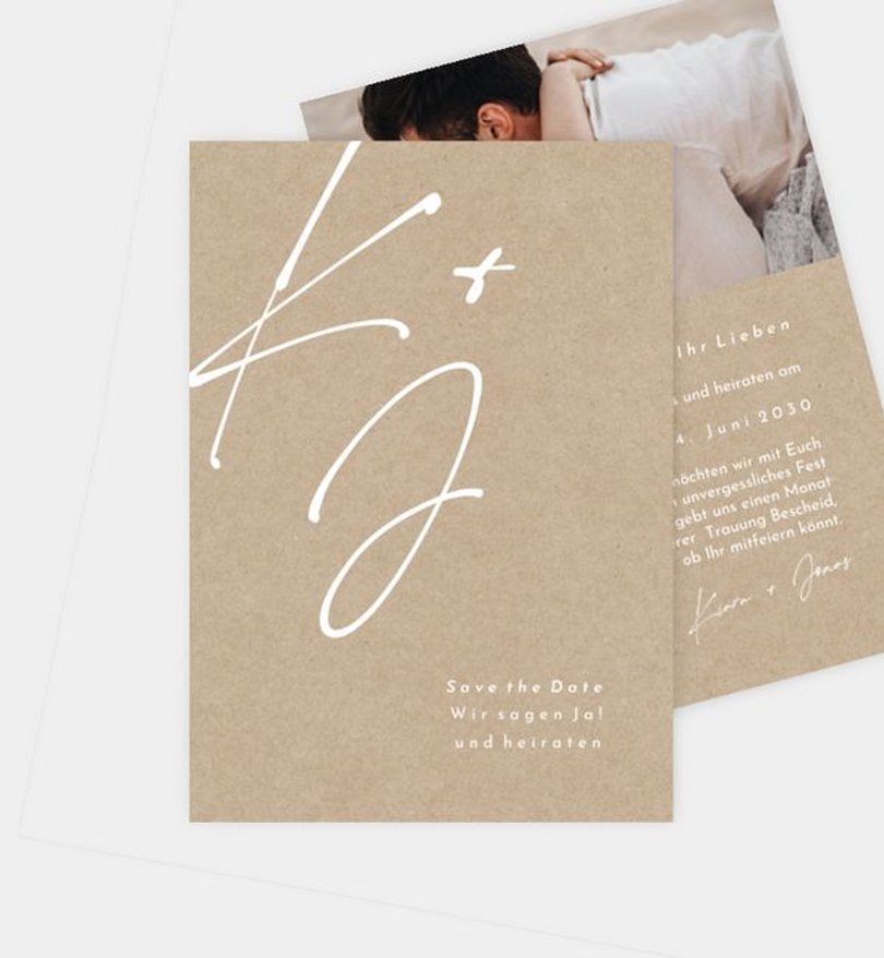 Save-The-Date Karte Hochzeit The Promise