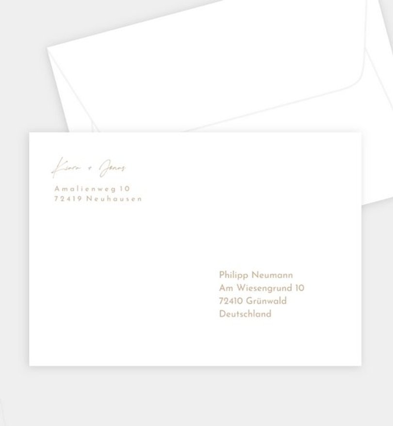 Briefumschlag Hochzeit The Promise