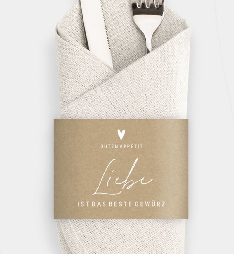 Besteck Servietten-Zubehör Hochzeit Hola
